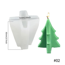 Load image into Gallery viewer, DIY Christmas Candle Silicone Molds Glue Resin Soap Chocolate Mousse Making Molds Candle Mould for Aromatherapy Home Decor
