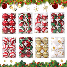 Load image into Gallery viewer, 6Pcs 6cm Christmas Tree Decoration Balls Xmas Ornaments Ball Glitter Hanging Ball New Year Party Pendant Decor Prop Gift Supplies
