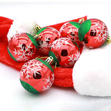 Load image into Gallery viewer, 6Pcs 6cm Christmas Tree Decoration Balls Xmas Ornaments Ball Glitter Hanging Ball New Year Party Pendant Decor Prop Gift Supplies
