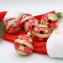 Load image into Gallery viewer, 6Pcs 6cm Christmas Tree Decoration Balls Xmas Ornaments Ball Glitter Hanging Ball New Year Party Pendant Decor Prop Gift Supplies
