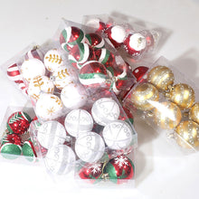 Load image into Gallery viewer, 6Pcs 6cm Christmas Tree Decoration Balls Xmas Ornaments Ball Glitter Hanging Ball New Year Party Pendant Decor Prop Gift Supplies
