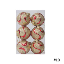 Load image into Gallery viewer, 6Pcs 6cm Christmas Tree Decoration Balls Xmas Ornaments Ball Glitter Hanging Ball New Year Party Pendant Decor Prop Gift Supplies
