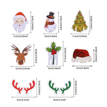 Load image into Gallery viewer, 10pcs Santa Claus Snowman Tree Wine Glass Merry Christmas Decorations For Home Table Place Cards Xmas Gift New Year Party
