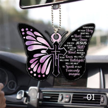Load image into Gallery viewer, Butterfly Cross Car View Mirror Hanging Pendant Auto Home Decor Vehicle Ornament Mini Car Accessory Interior Hanging For Girls
