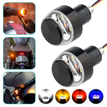 Load image into Gallery viewer, 2Pcs Motorcycle LED Turn Signal light Handle Bar End Blinker for 22mm Handlebar Moto Motorcycle Flashing Lights 12V Blinker Lamp

