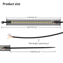 Load image into Gallery viewer, 2Pcs 12V Universal LED Motorcycle Turn Signal Light &amp; DRL Amber White Moto Flasher Ring Fork Strip Lamp Flowing Flashing Blinker
