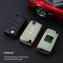 Load image into Gallery viewer, TPU Car Remote Key Case Cover Shell For Peugeot 307 308 107 207 407 607 3008 5008 For Citroen Xsara Picasso C5 C6 C8 Protector Holder Keyless
