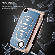 Load image into Gallery viewer, TPU Car Remote Key Case Cover Shell For Peugeot 307 308 107 207 407 607 3008 5008 For Citroen Xsara Picasso C5 C6 C8 Protector Holder Keyless
