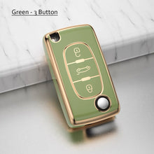 Load image into Gallery viewer, TPU Car Remote Key Case Cover Shell For Peugeot 307 308 107 207 407 607 3008 5008 For Citroen Xsara Picasso C5 C6 C8 Protector Holder Keyless
