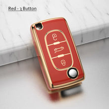 Load image into Gallery viewer, TPU Car Remote Key Case Cover Shell For Peugeot 307 308 107 207 407 607 3008 5008 For Citroen Xsara Picasso C5 C6 C8 Protector Holder Keyless
