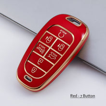 Load image into Gallery viewer, TPU Car Remote Key Case Cover Shell For Hyundai Tucson Santa Fe 2022 NEXO NX4 Atos Prime Solaris 2021 5 Button 7 Button

