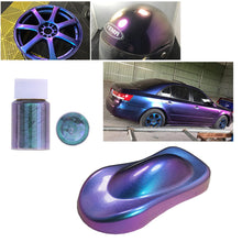 Load image into Gallery viewer, 10g Car Chameleon Pigment Powder Color Changing Pigment Car Decoration Pearlescent Pigment Powder Cosmetic Eye Shadow Nail
