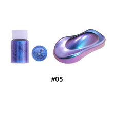 Load image into Gallery viewer, 10g Car Chameleon Pigment Powder Color Changing Pigment Car Decoration Pearlescent Pigment Powder Cosmetic Eye Shadow Nail
