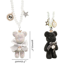 Load image into Gallery viewer, Cartoon Gloomy Bear Car Accessories Crystal Diamond Bear Car Pendant Rearview Mirror Hanging Ornaments Car Interior Decoration
