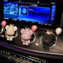 Load image into Gallery viewer, Cartoon Charm Bear Air Ball Freshener Ornaments Creative Crystal Diamond Decoration Outlet Car Airball Aromatherapy Accessories
