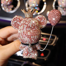 Load image into Gallery viewer, Cartoon Charm Bear Air Ball Freshener Ornaments Creative Crystal Diamond Decoration Outlet Car Airball Aromatherapy Accessories
