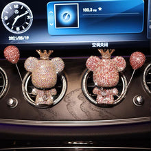 Load image into Gallery viewer, Cartoon Charm Bear Air Ball Freshener Ornaments Creative Crystal Diamond Decoration Outlet Car Airball Aromatherapy Accessories
