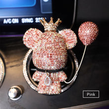 Load image into Gallery viewer, Cartoon Charm Bear Air Ball Freshener Ornaments Creative Crystal Diamond Decoration Outlet Car Airball Aromatherapy Accessories
