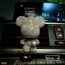 Load image into Gallery viewer, Crystal Diamond Charm Bear Air Freshener Ornaments Car Air Outlet Aromatherapy Lasting Light Fragrance Car Decor Accessories
