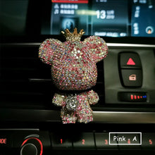 Load image into Gallery viewer, Crystal Diamond Charm Bear Air Freshener Ornaments Car Air Outlet Aromatherapy Lasting Light Fragrance Car Decor Accessories
