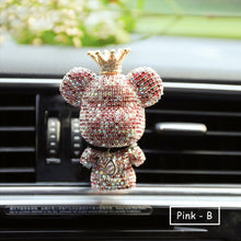 Load image into Gallery viewer, Crystal Diamond Charm Bear Air Freshener Ornaments Car Air Outlet Aromatherapy Lasting Light Fragrance Car Decor Accessories
