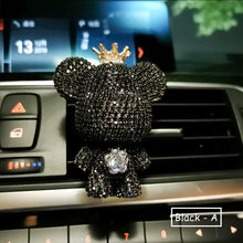 Load image into Gallery viewer, Crystal Diamond Charm Bear Air Freshener Ornaments Car Air Outlet Aromatherapy Lasting Light Fragrance Car Decor Accessories
