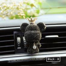 Load image into Gallery viewer, Crystal Diamond Charm Bear Air Freshener Ornaments Car Air Outlet Aromatherapy Lasting Light Fragrance Car Decor Accessories
