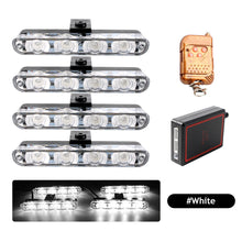 Load image into Gallery viewer, 4Pc 16LED Grill Car Strobe Police Light Strobe Emergency Remote Wireless Control Flash Signal Fireman Beacon Warning Strobe Lamp
