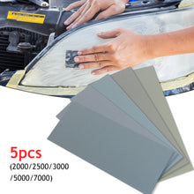 Load image into Gallery viewer, 5Pcs 230x93mm Sandpaper Set Wet Dry Sanding Paper 2000-7000 Grit Sand Paper for Wood Metal Abrasive Plastic CeramicPolshing Tool
