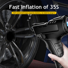 Load image into Gallery viewer, 120W Car Air Compressor Wireless Inflatable Pump Rechargeable Portable Air Pump Car Tire Inflator Digital for Car Bicycle Balls
