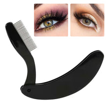 Load image into Gallery viewer, Foldable Ultra-fine Steel Needle Eyebrow Eyelashes Comb Portable Eye Brow Extension Brush Metal Comb Cosmetic Makeup Tools
