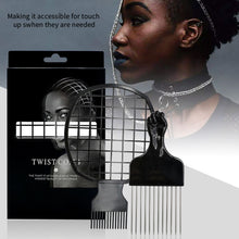 Load image into Gallery viewer, Men's Double Ended Twist Up Comb Curly Hair Men's Short Hair Curly Grid Comb Tinfoil Ironing Shape Steel Needle Comb
