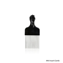 Load image into Gallery viewer, Men's Double Ended Twist Up Comb Curly Hair Men's Short Hair Curly Grid Comb Tinfoil Ironing Shape Steel Needle Comb
