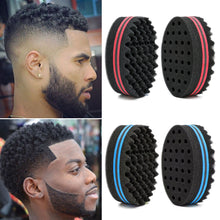 Load image into Gallery viewer, Oval Double Sides Magic Twist Hair Brush Sponge Brush Natural Afro Dreadlocks Curls Sponge Brushes Hair Braids Braiding Hair
