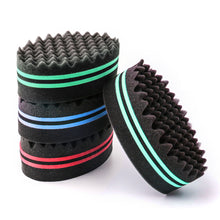 Load image into Gallery viewer, Oval Double Sides Magic Twist Hair Brush Sponge Brush Natural Afro Dreadlocks Curls Sponge Brushes Hair Braids Braiding Hair
