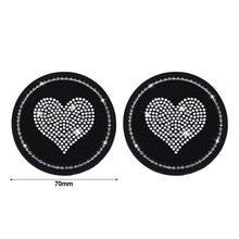 Load image into Gallery viewer, 2Pcs Car Cup Coasters Sparkly Rhinestone Heart Bling Car Coasters for Cup Holders Insert Interior Accessories
