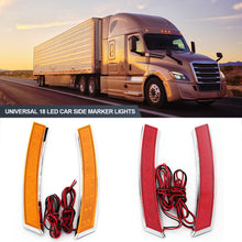 Load image into Gallery viewer, 2Pcs Universal 18 LED Car Wheel Eyebrow Side Marker Adhesive Plastic Shell Turn Signal Light
