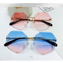 Load image into Gallery viewer, Metal Frameless Sunglasses Fashion Simple Polygonal Sunglasses UV Protection Outdoor Sunglasses For Women
