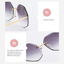 Load image into Gallery viewer, Metal Frameless Sunglasses Fashion Simple Polygonal Sunglasses UV Protection Outdoor Sunglasses For Women
