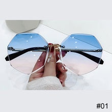 Load image into Gallery viewer, Metal Frameless Sunglasses Fashion Simple Polygonal Sunglasses UV Protection Outdoor Sunglasses For Women
