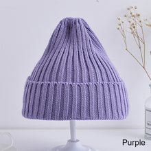 Load image into Gallery viewer, Children Knitted Hat Candy Color Knitted Hat Autumn and Winter Warm Knitted Hat Comfortable Breathable Knitted Hat for Kids
