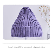 Load image into Gallery viewer, Children Knitted Hat Candy Color Knitted Hat Autumn and Winter Warm Knitted Hat Comfortable Breathable Knitted Hat for Kids
