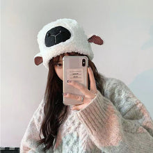 Load image into Gallery viewer, Sweet Cute Little Sheep Hat Thicken Warm Lamb Wool Hat Fashion Leisure Plush Hat Winter Outdoor Warm Hat
