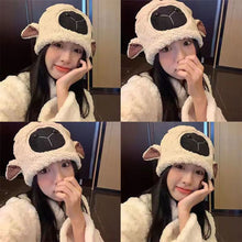 Load image into Gallery viewer, Sweet Cute Little Sheep Hat Thicken Warm Lamb Wool Hat Fashion Leisure Plush Hat Winter Outdoor Warm Hat
