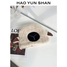 Load image into Gallery viewer, Sweet Cute Little Sheep Hat Thicken Warm Lamb Wool Hat Fashion Leisure Plush Hat Winter Outdoor Warm Hat
