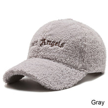 Load image into Gallery viewer, Women Men Lamb Wool Thermal Baseball Cap Fashionable Versatile Cap Casual Adjustable Lamb Wool Cap for Autumn and Winter
