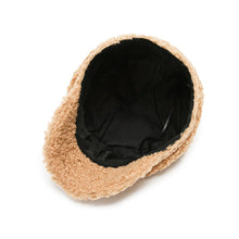 Load image into Gallery viewer, Women Lamb Wool Baseball Cap Fashion Versatile Octagonal Cap Casual Thermal Lamb Wool Cap for Autumn and Winter
