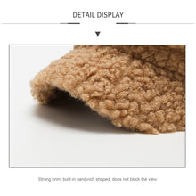 Load image into Gallery viewer, Women Lamb Wool Baseball Cap Fashion Versatile Octagonal Cap Casual Thermal Lamb Wool Cap for Autumn and Winter
