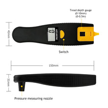 Load image into Gallery viewer, 2 In 1 Car Tire Tyre Air Pressure Gauge Meter LCD Digital Display Manometer Barometers Tester Truck Motorcycle
