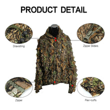 Load image into Gallery viewer, Men 3D Maple Leaf Ghillie Suits Jungle Sniper CS Bionic Camouflage Suit
